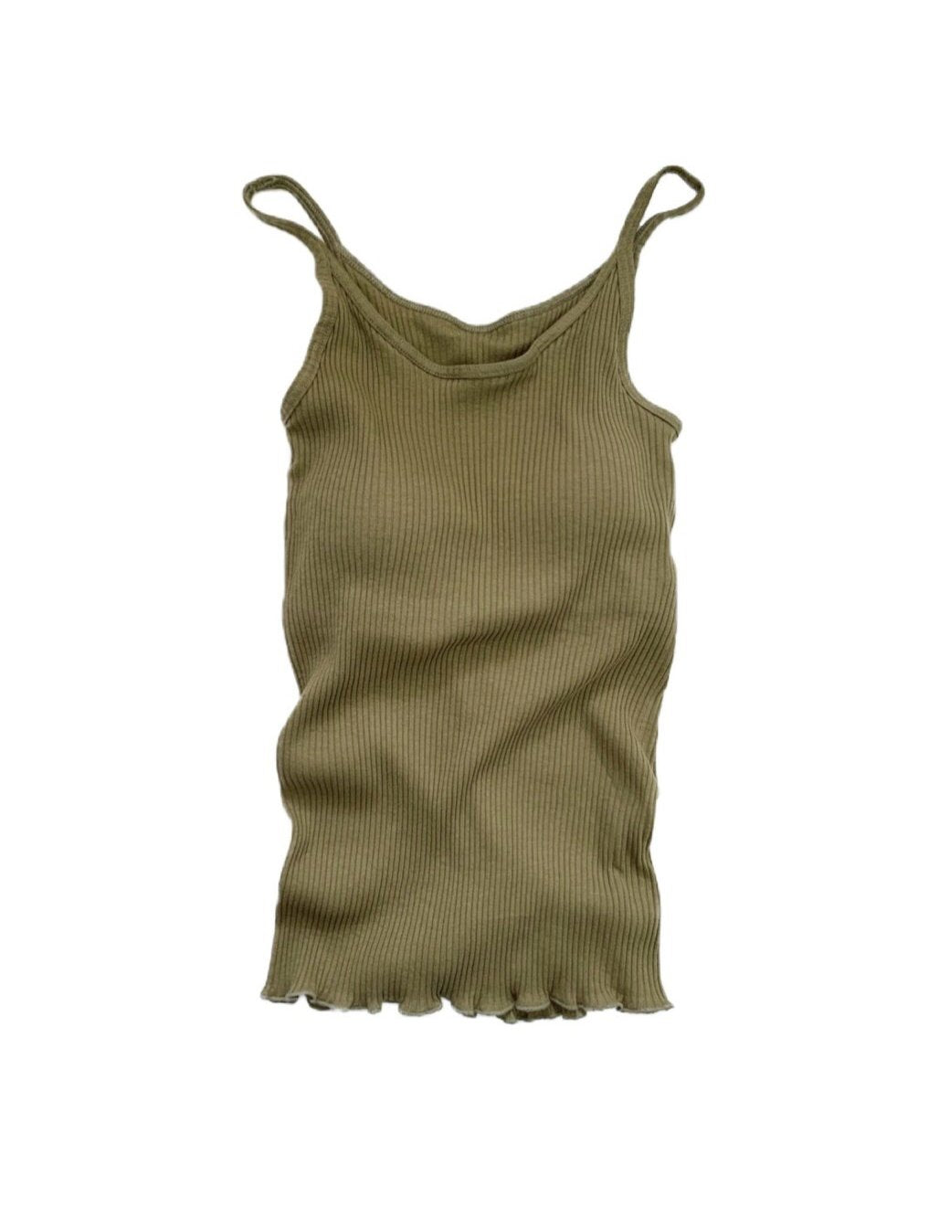 オーガニックコットン ブラキャミソール (olive green) | Lochie |