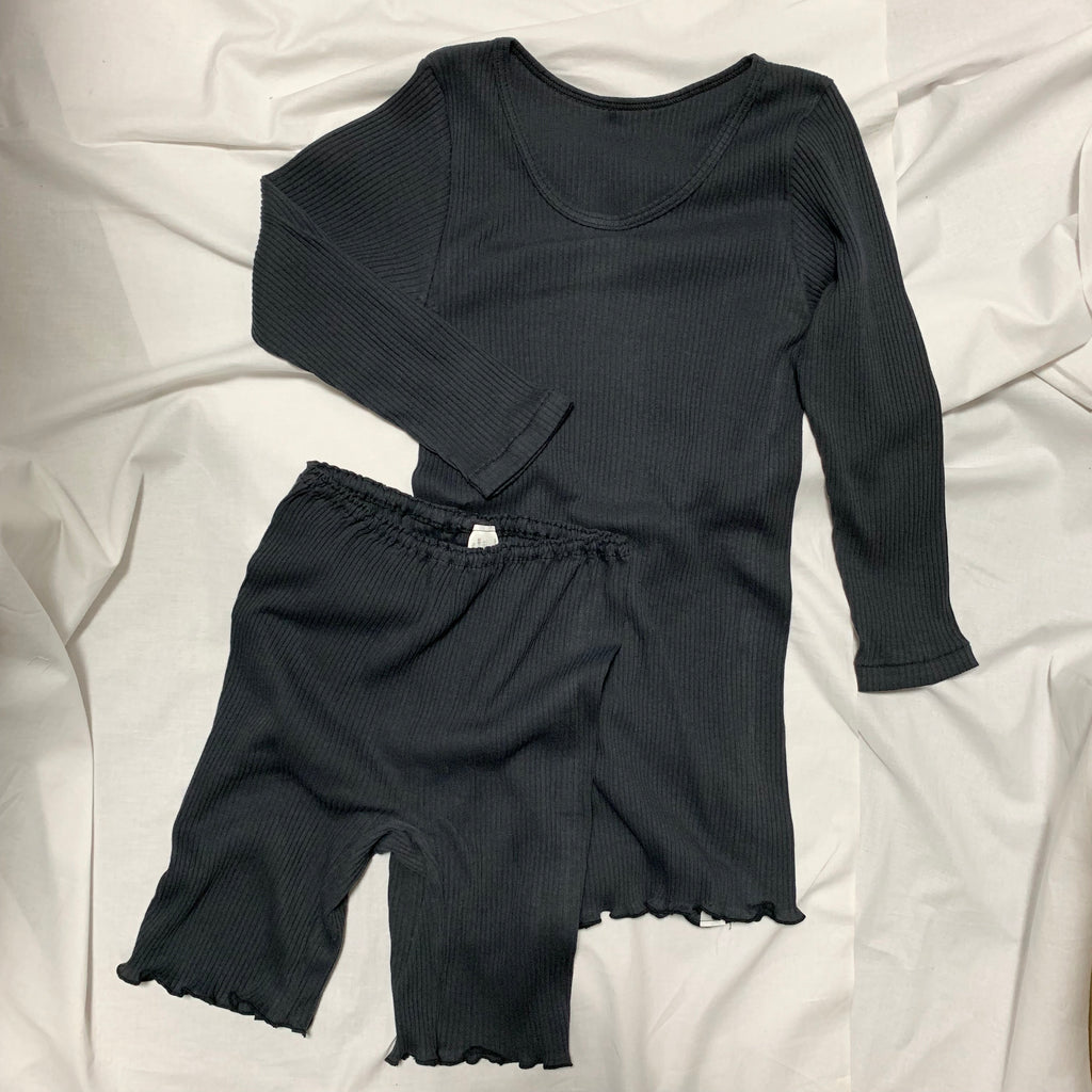 オーガニックコットンroom wearセット(charcoal/sumikuro) | Lochie |