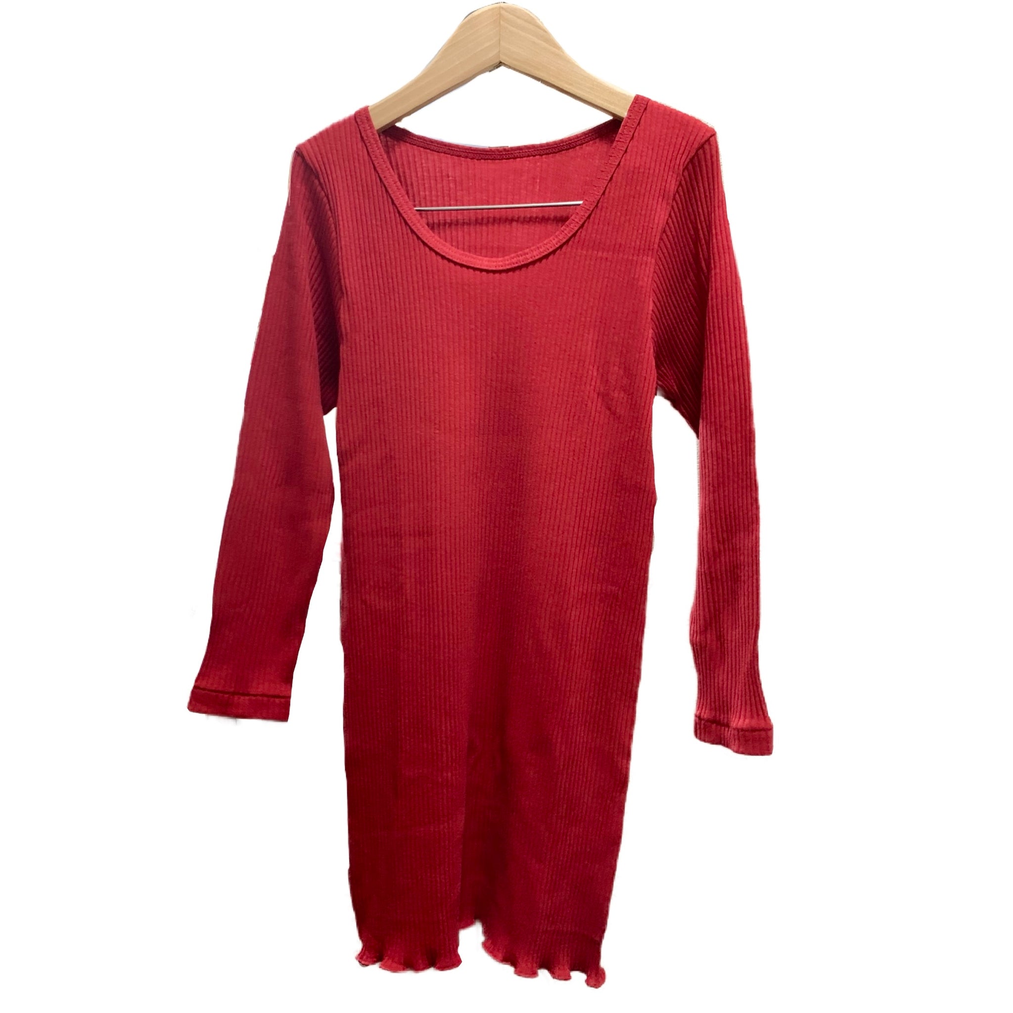 オーガニックコットン UネックTシャツ(red) | Lochie |