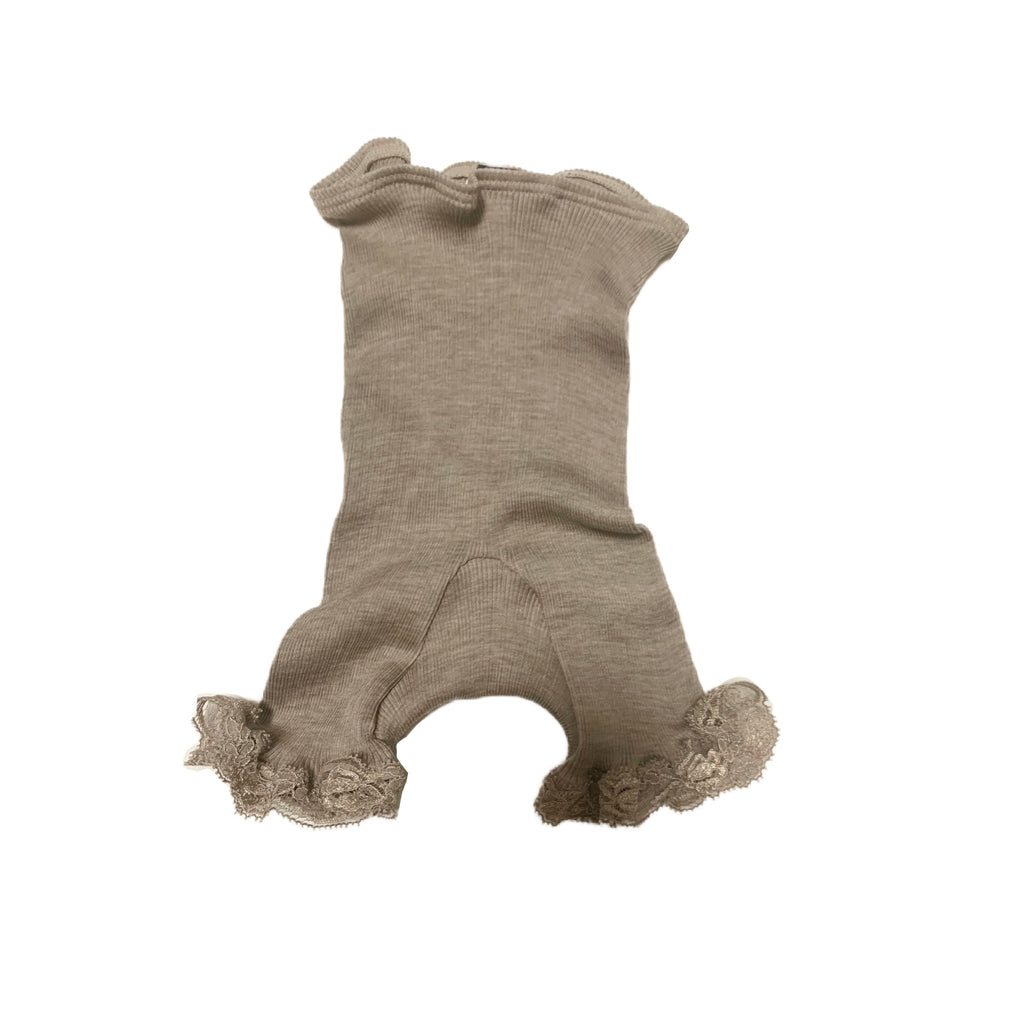 silk woolリブボトム(beige) | Lochie |