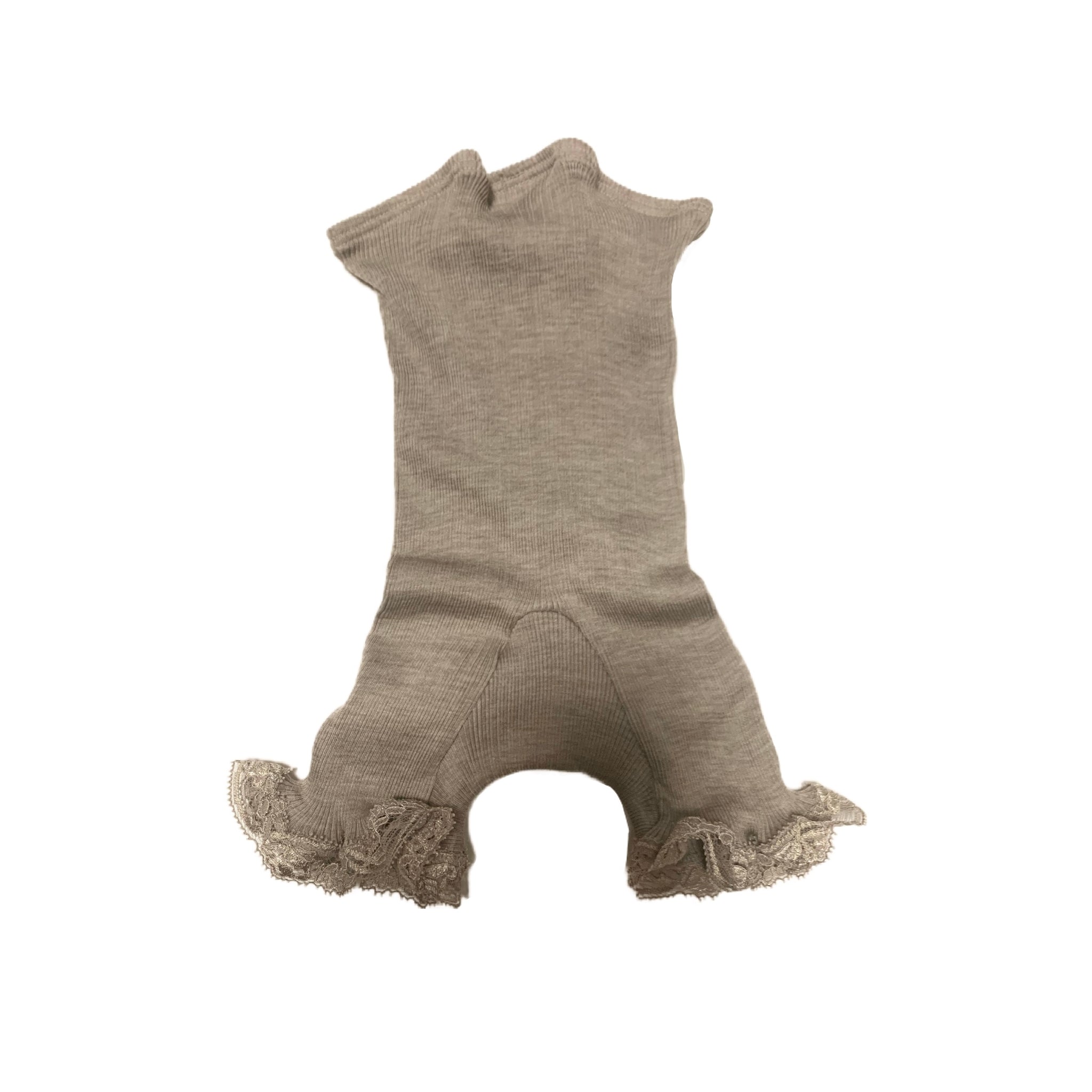 silk woolリブボトム(beige) | Lochie |