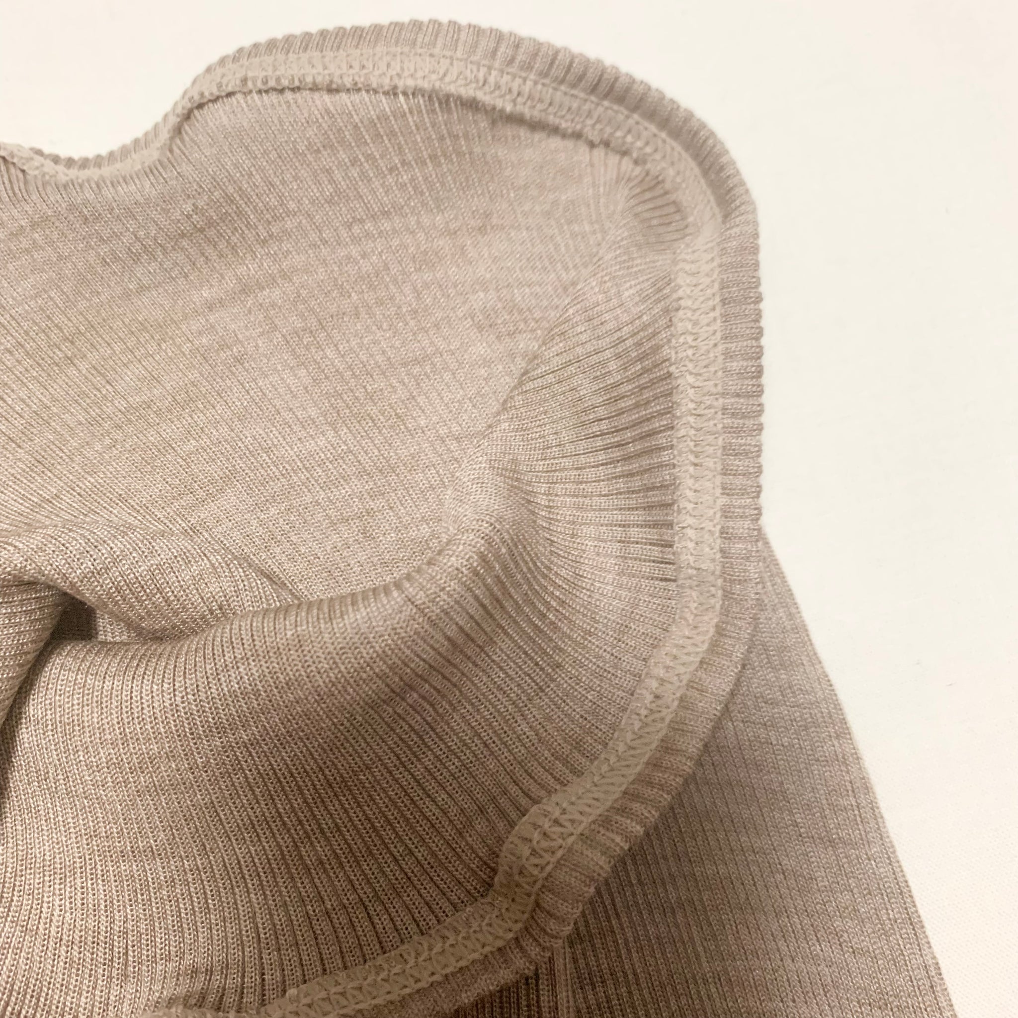 silk woolリブボトム(beige) | Lochie |