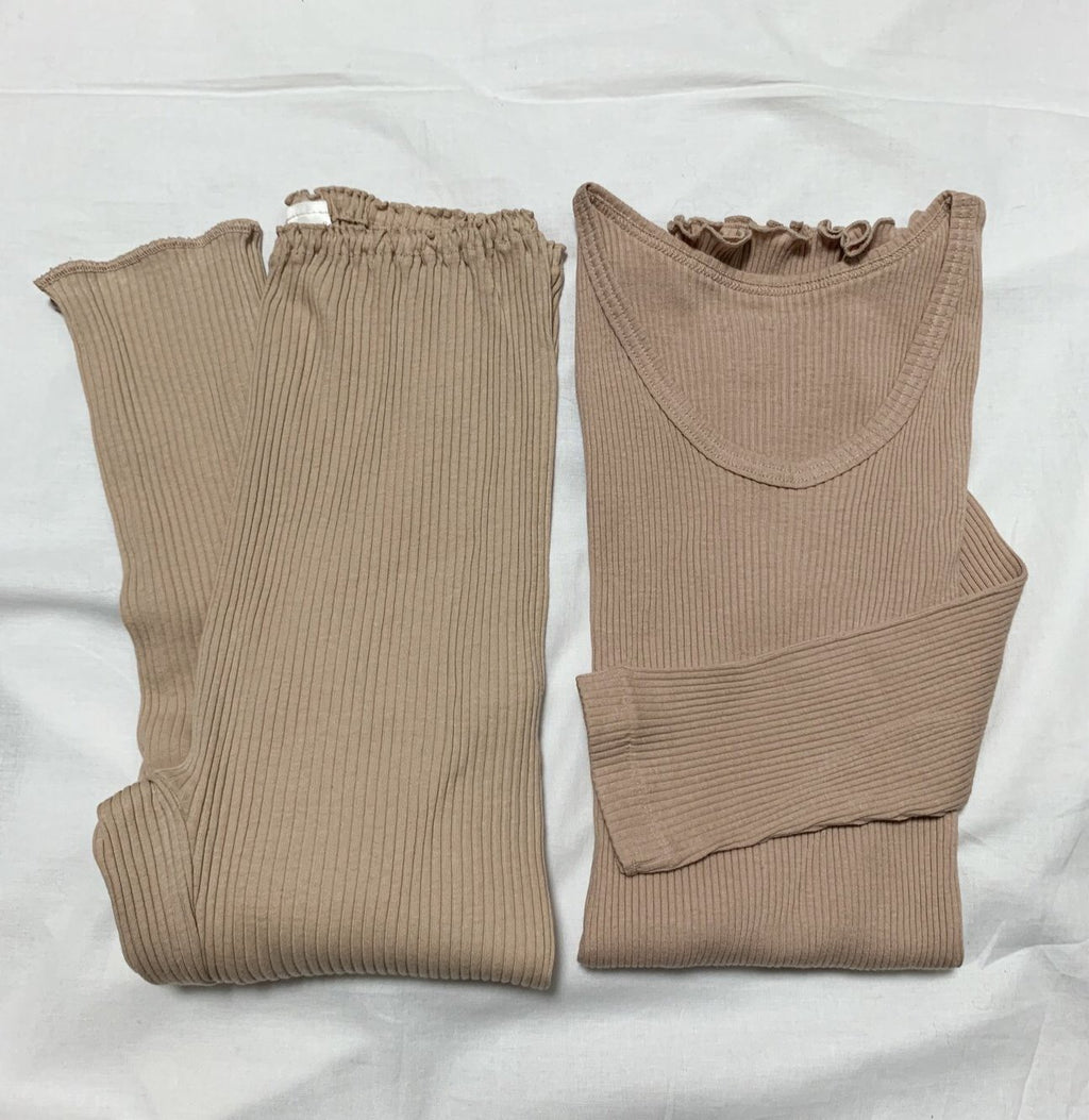 オーガニックコットンroom wearセット(pink beige) | Lochie |