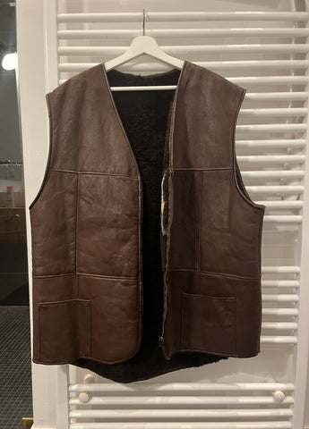 vintage oversized leather vest | Lochie |