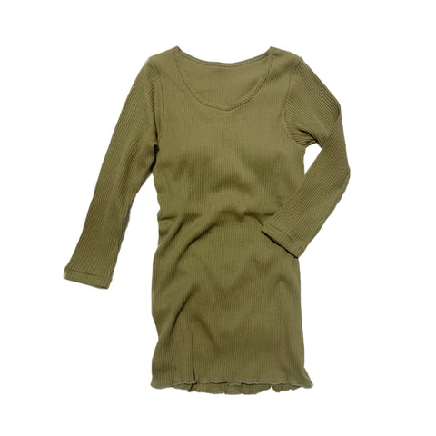 オーガニックコットン カップあり UネックTシャツ(olive) | Lochie |