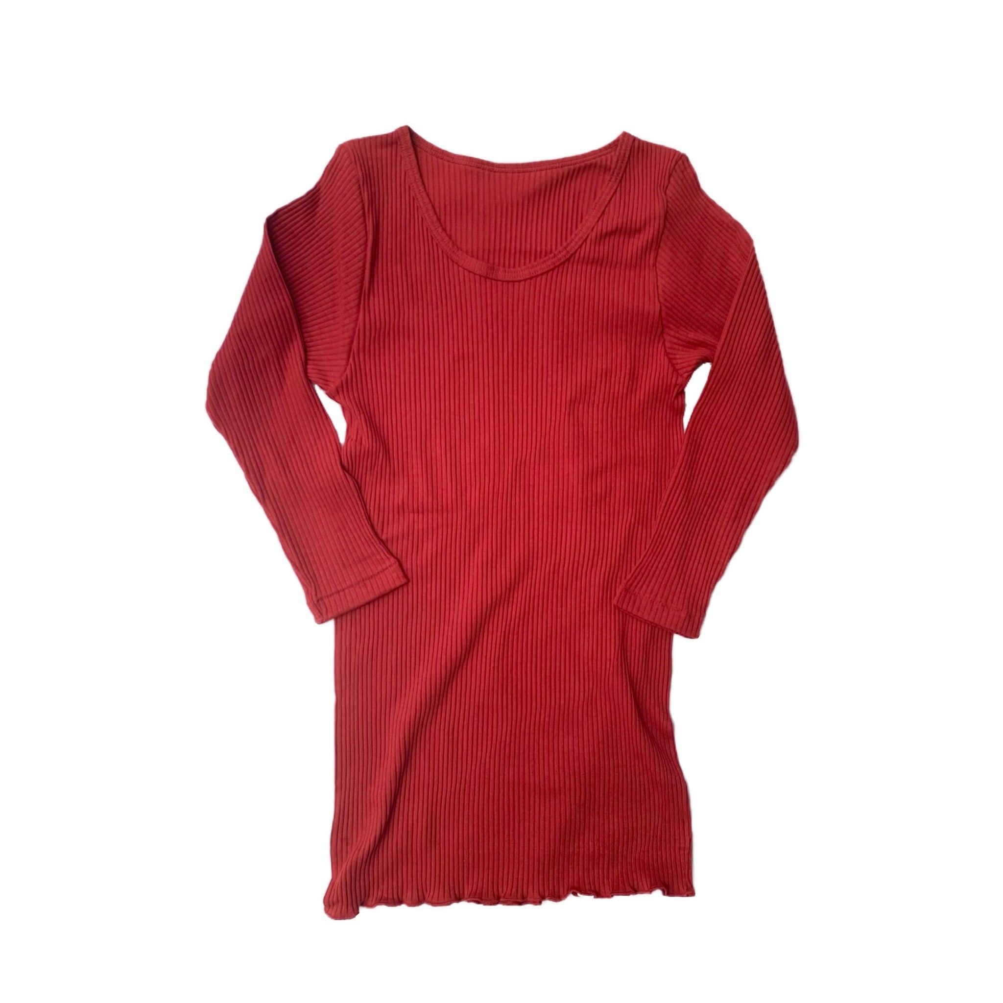 オーガニックコットン UネックTシャツ(red) | Lochie |