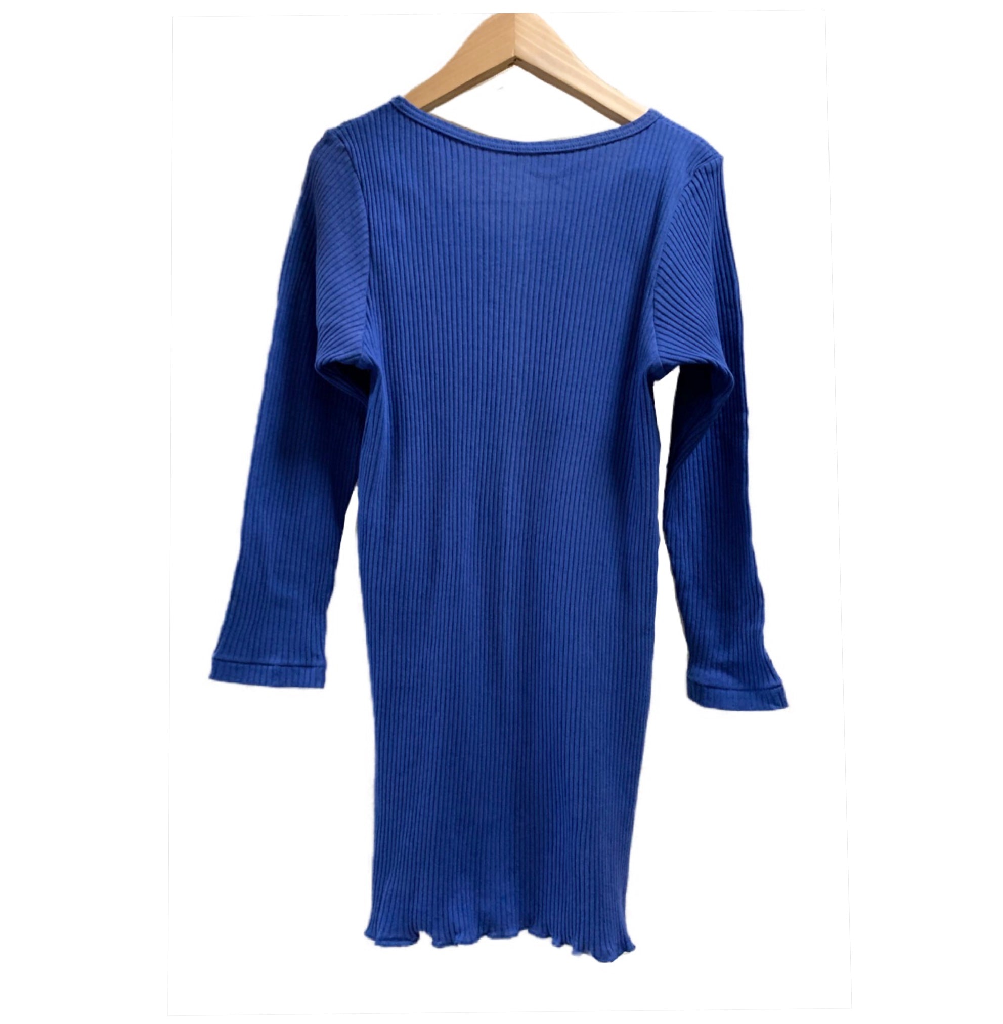 オーガニックコットン UネックTシャツ(blue) | Lochie |